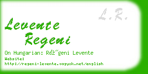 levente regeni business card